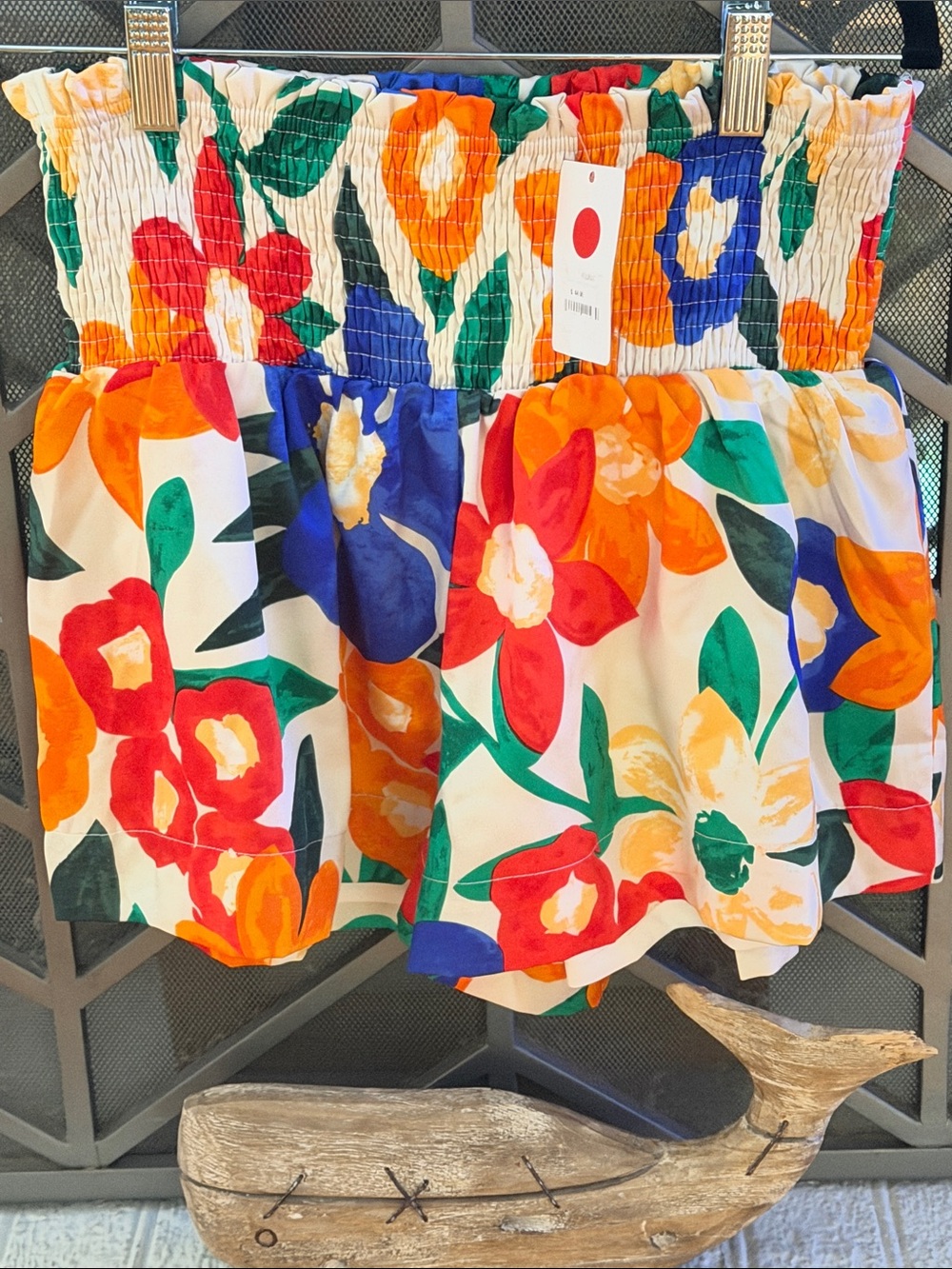 TCEC High-Waist Floral Skirted Shorts in Multicolor
